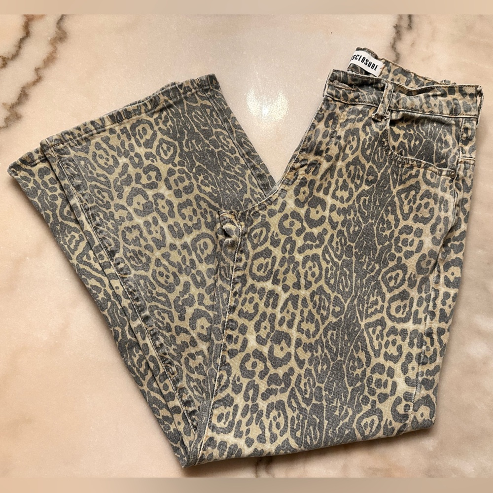 Leopard Print Denim pants